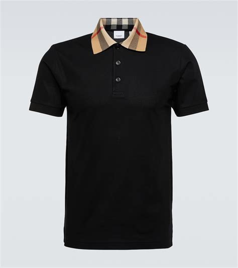 burberry pique polo sale|BURBERRY Checked Cotton.